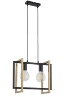 Lampy sufitowe - Sigma Prostokątna LAMPA wisząca EDEN 32232 metalowa OPRAWA zwis do sypialni czarny złoty 32232 - miniaturka - grafika 1
