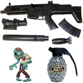 Zabawki militarne - M16 Pistolet na kulki Pistolety + TARCZA I KULKI - miniaturka - grafika 1