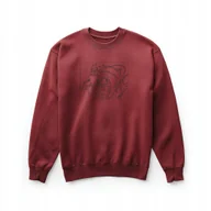 Bluzy męskie - Bluza unisex bordowa z haftem - motyw inspirowany anime S - miniaturka - grafika 1