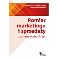 Podręczniki dla szkół wyższych - Pomiar marketingu i sprzedaży business-to-business - miniaturka - grafika 1