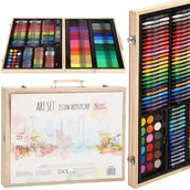 Kredki, ołówki, pastele i pisaki - Zestaw artystyczny 251 elem. Springos walizka do malowania dla dzieci z przyborami - miniaturka - grafika 1
