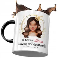 Kubki - Kubek Czarny Dla Eleny Koleżanki Żony na Prezent z Nadrukiem ze Zdjęciem + Opakowanie na prezent (wzór 03) - miniaturka - grafika 1