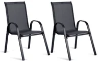 Fotele i krzesła ogrodowe - Krzesła ogrodowe na taras balkon ogród Sofotel krzesło metalowe 2 szt. - miniaturka - grafika 1