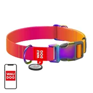 Obroże dla psów - Obroża nylonowa z kodem QR dla psa Waudog gradient, pomaranczowa , rozmiar XL Waudog - miniaturka - grafika 1