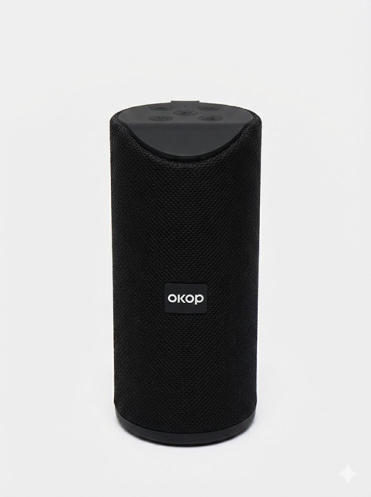 Głośnik Bluetooth OKOP KP-543 Wodoodporny Czarny Przenośny BassUp PartyCast