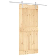 Drzwi wewnętrzne - Drzwi przesuwne z osprzętem, 90x210 cm, lite drewno sosnowe Lumarko! - miniaturka - grafika 1