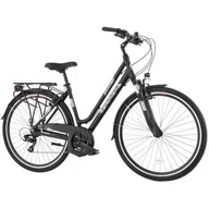 Rowery - Rower trekkingowy INDIANA X-Road 1.0 D19 28 cali damski Czarno-fioletowy - miniaturka - grafika 1