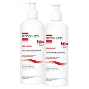 Zestaw Emolium Dermocare, kremowy żel do mycia, od 1 miesiąca, 2 x 400 ml - Kosmetyki kąpielowe dla dzieci Zestaw Emolium Dermocare, kremowy żel do mycia, od 1 miesiąca, 2 x 400 ml - Kosmetyki kąpielowe dla dzieci - miniaturka - grafika 1