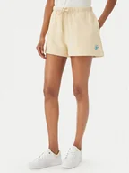 Spodenki damskie - Tommy Hilfiger Szorty sportowe Logo Embroidery WW0WW48765 Beżowy jasny Regular Fit - miniaturka - grafika 1