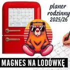 Kalendarze - Kalendarz 2025/26 planer rodzinny magnes Kapibara - miniaturka - grafika 1
