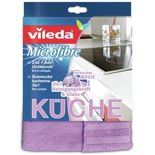 Vileda Ściereczka kuchenna 2w1 z mikrofibrą 141260 - Ściereczki, gąbki, czyściki - miniaturka - grafika 1