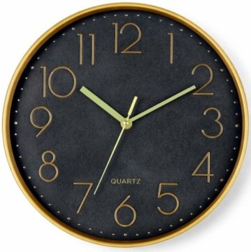 Zegar Ścienny Na Ścianę Cichy Nowoczesny Złoty Duży Ø 30 cm