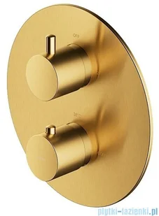 Omnires Y System prysznicowy podtynkowy termostatyczny złoto szczotkowane SYSYT05GLB | - Baterie umywalkowe Omnires Y System prysznicowy podtynkowy termostatyczny złoto szczotkowane SYSYT05GLB | - Baterie umywalkowe - miniaturka - grafika 4