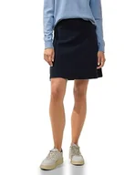 Spódnice - Street One Damska spódnica ze strukturą, niebieski (deep blue), 44W - miniaturka - grafika 1