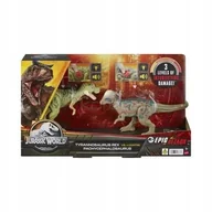 Figurki dla dzieci - JURASSIC WORLD EPIC ATTACK Tyrannosaurus Rex vs. Pachycephalosaurus HNC13 - miniaturka - grafika 1
