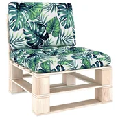 Pozostałe meble ogrodowe - vidaXL Poduszki na sofę z palet 2 szt. wzór w liście 314510 - miniaturka - grafika 1