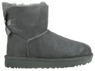 Botki damskie - UGG, Buty damskie, Mini Bailey Bow II, szary, rozmiar 41 - miniaturka - grafika 1