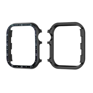 INF Ochronne etui na smartwatch ze stopu aluminium Czarny Apple Watch SE / 8 / 7 / 6 - Akcesoria do smartwatchy - miniaturka - grafika 1
