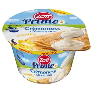 Zott Primo Krem na bazie jogurtu wanilia 200 g - Śmietana - miniaturka - grafika 1