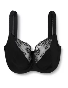 Teyli Biustonosz damski – biustonosz minimalizujący – biustonosz z fiszbinami – biustonosz damski – duże rozmiary – regulowany biustonosz bawełniany czarny 65 l, czarny, 65L - Biustonosze - miniaturka - grafika 1