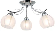 Lampy sufitowe - Chromowana lampa sufitowa z kloszami 8732/3 8C z serii FARO  - miniaturka - grafika 1