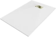 Brodziki prysznicowe - Mexen Hugo brodzik prostokątny SMC 130 x 90 cm, biały, maskownica złota - 42109013-G - miniaturka - grafika 1