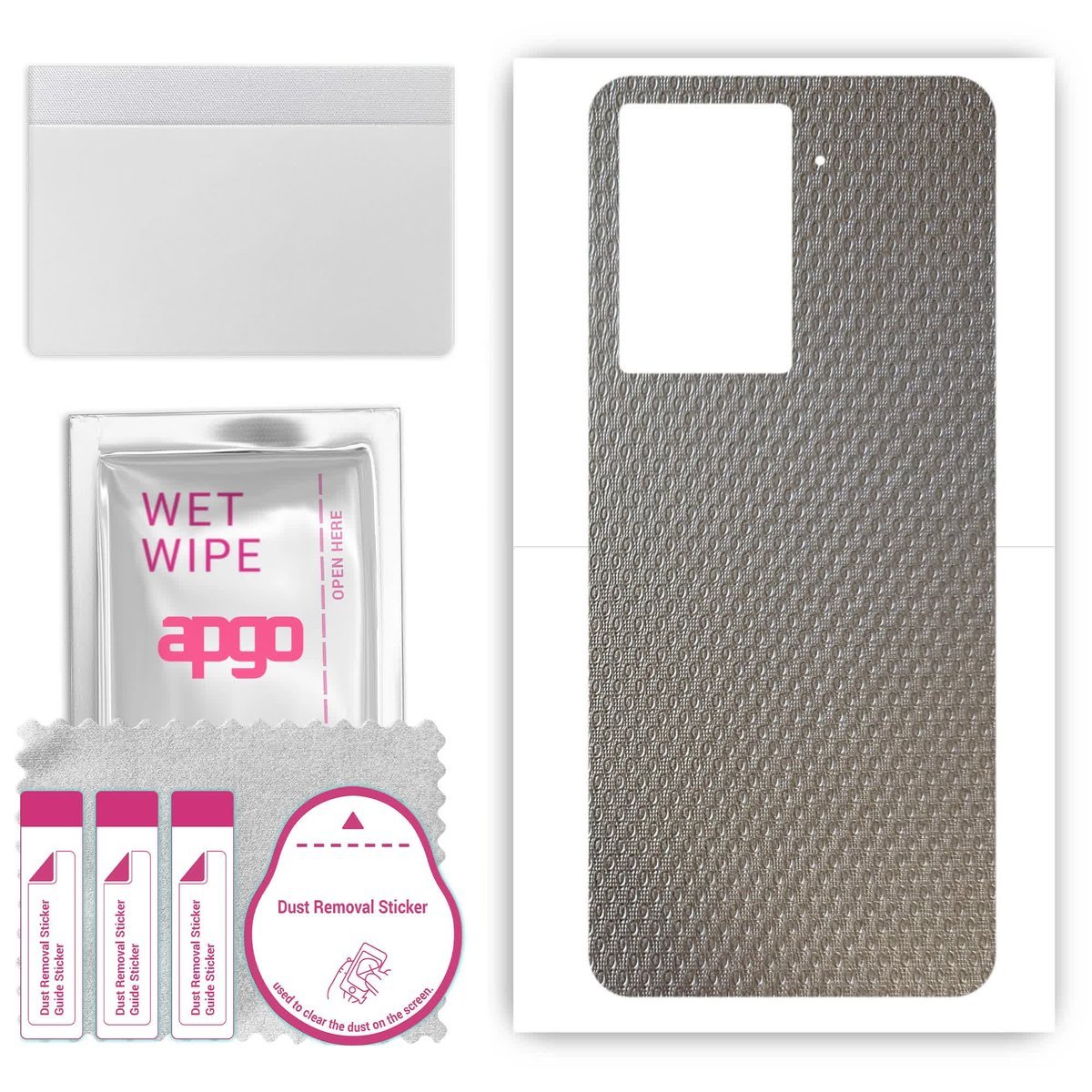 Folia naklejka skórka strukturalna na TYŁ do HTC U23 Pro - Aluminium krople - apgo SKINS