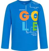 Moda i Uroda OUTLET - T-shirt z długim rękawem dla chłopca, z motywem piłkarskim, niebieski, 2-8 lat - miniaturka - grafika 1