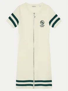 Guess Sukienka dzianinowa J5RK49 ZZ04U Écru Regular Fit - Sukienki i spódniczki dla dziewczynek - miniaturka - grafika 1