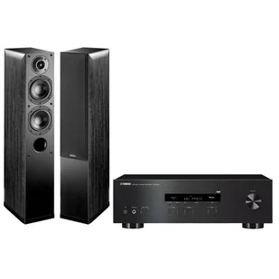 Kino domowe Zestaw Stereo Yamaha R-S202D Czarny + Kolumny głośnikowe Indiana Line Nota 550 X Czarne - Kino domowe - miniaturka - grafika 1