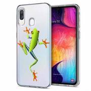 Etui i futerały do telefonów - Etui na Samsung Galaxy A40, Zielona żabka - miniaturka - grafika 1