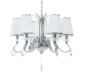 Lampy sufitowe - KLASYCZNY ŻYRANDOL KRYSZTAŁOWY BIAŁY FINEZZIA W6 - miniaturka - grafika 1