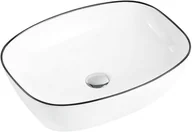 Umywalki - Mexen Lita umywalka nablatowa 49 x 37 cm, biała/czarna - 22124907 - miniaturka - grafika 1