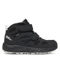 Buty dla chłopców - Sneakersy Jack Wolfskin Woodland 2 Texapore Mid Vc A64865 Czarny - miniaturka - grafika 1