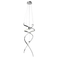 Lampy sufitowe - Ściemnialna lampa wisząca Ritz designerska LED 100W chrom - miniaturka - grafika 1