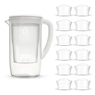 Dzbanki filtrujące - Szklany Dzbanek Filtrujący Dafi PRISMA LED Biały 12x wkład Unimax - miniaturka - grafika 1