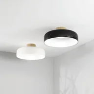 Lampy sufitowe - Fabas Luce Lampa sufitowa LED Lunar, możliwość ściemniania, czarny, salon / jadalnia, szkło, nowoczesny - miniaturka - grafika 1