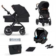 Wózki dziecięce - Kinderkraft B-Tour 3w1 Deep Black - miniaturka - grafika 1