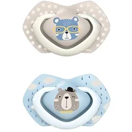 Smoczki uspokajające - canpol Babies Canpol Babies smoczek silikonowy 0-6m-cy symetryczny Bonjour Paris 2szt - miniaturka - grafika 1