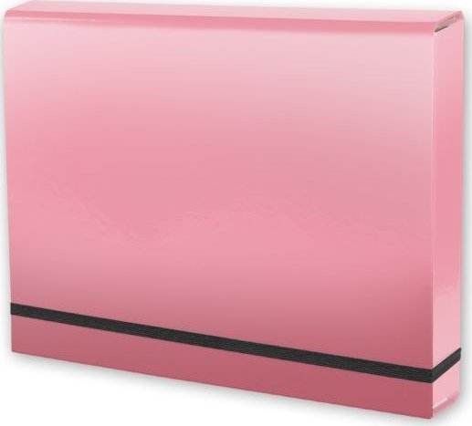 Teczka A4 PENMATE Lux na gumkę - jasny róż