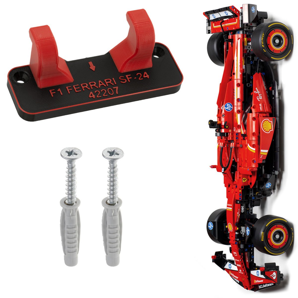 F1 Ferrari SF-24 - 42207 Uchwyt ścienny Zawieszka na LEGO formułę F1B