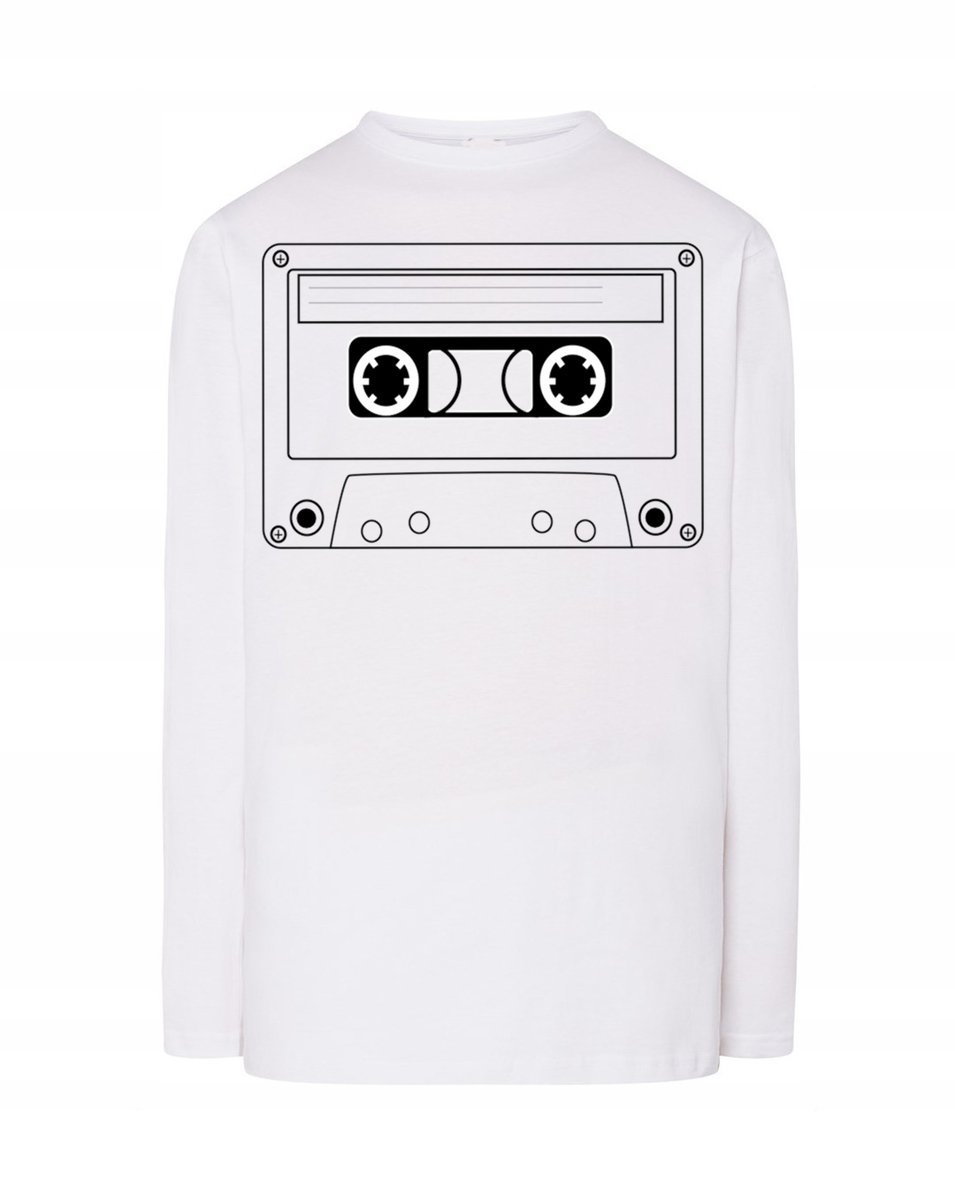 Longsleeve męski RETRO nadruk KASETA r.4XL