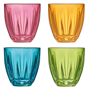 Kolorowe szklanki do drinków, napojów 250 ml 4 szt - Szklanki - miniaturka - grafika 1