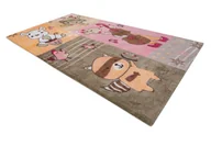 Dywany - Dywan PLAY Zwierzątka muzyka nutki G3610-1 róż / pomarańczowy antypoślizgowy wielokolorowy 120x170 cm - miniaturka - grafika 1