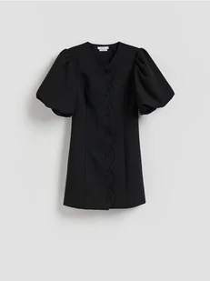 Reserved - Sukienka z ozdobnymi guzikami - czarny - Sukienki - miniaturka - grafika 1