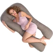 Poduszki do karmienia - Poduszka ciążowa dzianinowa typu U / Super Mami - miniaturka - grafika 1