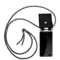 Etui i futerały do telefonów - Pokrowiec z łańcuszkiem Do Apple iPhone 7 / 7S / 8 / SE 2020 w CIEMNO NIEBIESKO ŻÓŁTY Etui Obudowa Case Cover Ochronny Cadorabo - miniaturka - grafika 1