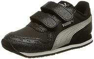 Buty dla dziewczynek - PUMA Cabana Racer Glitz V Ps sneakersy dziewczęce, Puma Silver PUMA Black PUMA Silver, 34 EU - miniaturka - grafika 1