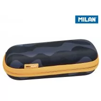 MILAN Piórnik owalny usztywniany kamuflaż czarny 081145BM - Piórniki - miniaturka - grafika 1