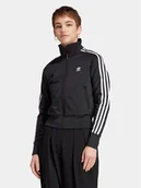Bluzy damskie - adidas Bluza adicolor Classics Firebird IL8764 Czarny Regular Fit - miniaturka - grafika 1
